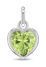 stunning sterling silver heart love August birthstone baby charm
